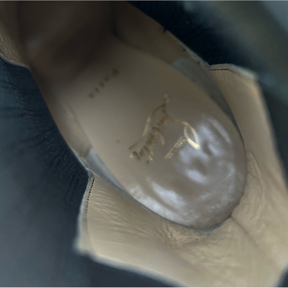 Christian Louboutin Me in the 90's 100 Black Leather Calf High Heels Boots - Picture 9 of 16